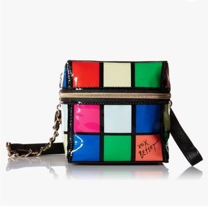 BETSEY JOHNSON Rubic Cube Kitsch Crossbody Shoulder Bag